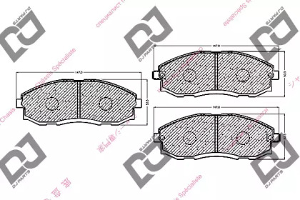 Комплект тормозных колодок DJ PARTS BP1106